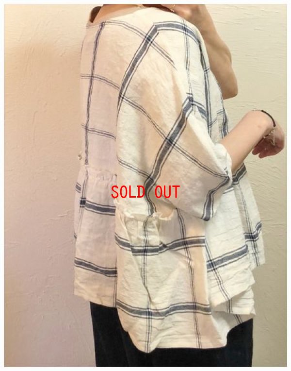 画像4: ichi/Antiquite's(アンティークス）　リネンチェックプルオーバー