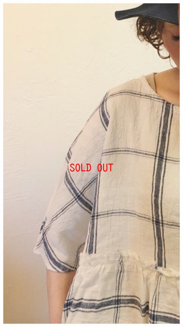 画像3: ichi/Antiquite's(アンティークス）　リネンチェックプルオーバー