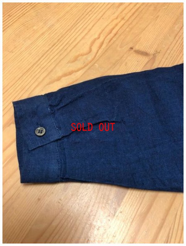 画像10: ichi/Antiquite's(アンティークス）　リネンインディゴワイドシャツ