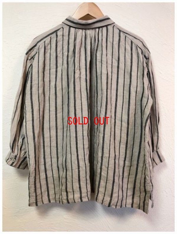 画像4: SORTE(ソルテ）　東炊きリネンストライプギャザーブラウス