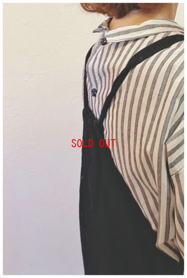 画像3: sun valley(サンバレー）　コットンリネンストライプ衿付きプルオーバー