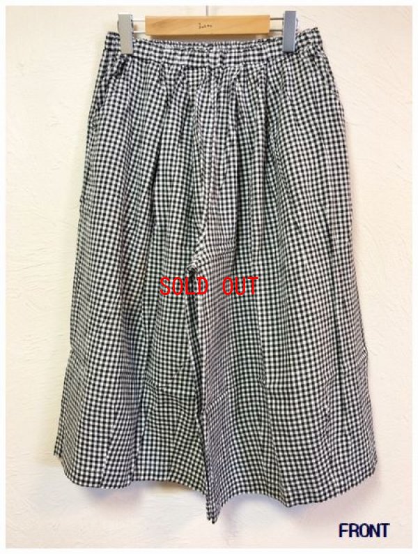 画像4: alacrity(アラクリティ）　コットンリネンギンガムミディーキュロット