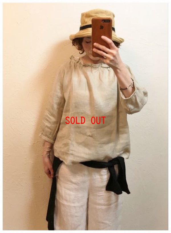 画像3: nachukara(ナチュカラ）　リネンフリルカラーブラウス