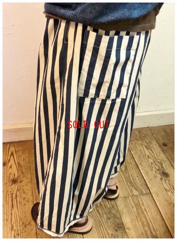 画像3: ichi(イチ）　コットンリネンストライプバルーンパンツ