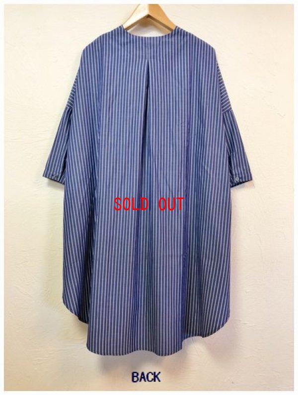 画像9: nachukara(ナチュカラ）　コットンストライプドレープロングシャツ