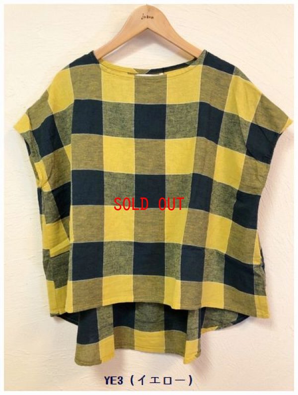 画像8: sun valley(サンバレー）　コットンリネンスラブブロックチェックプルオーバー