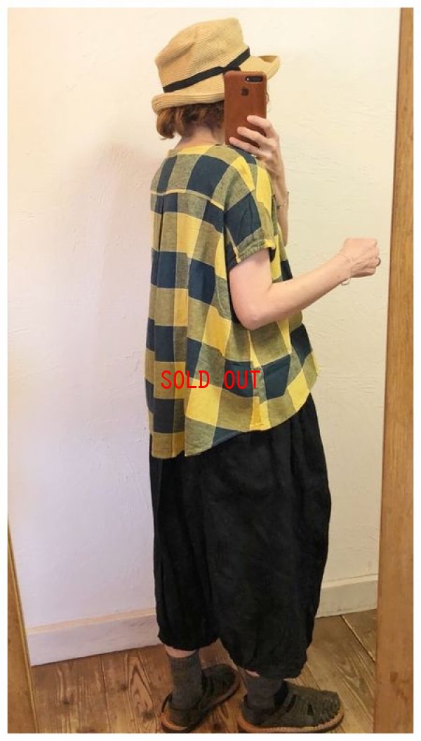 画像6: sun valley(サンバレー）　コットンリネンスラブブロックチェックプルオーバー