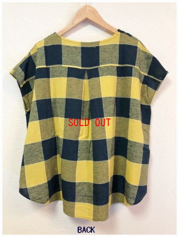 画像9: sun valley(サンバレー）　コットンリネンスラブブロックチェックプルオーバー