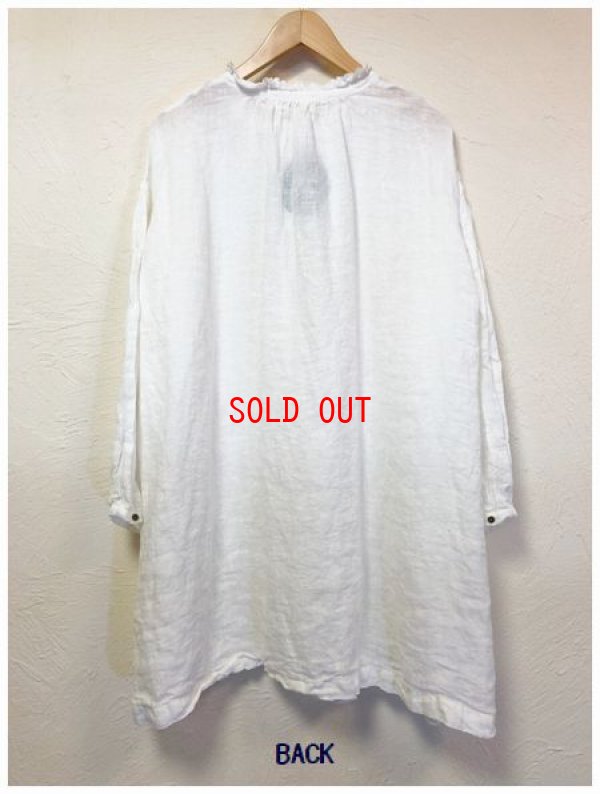 画像6: tukuroi(ツクロイ）　リネンジャガードフリルカラーチュニック