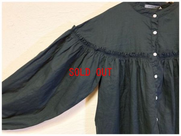 画像9: sun valley(サンバレー）　コットンダブルガーゼ製品染め切り替えギャザーブラウス
