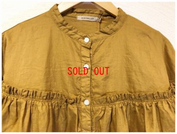 画像8: sun valley(サンバレー）　コットンダブルガーゼ製品染め切り替えギャザーブラウス