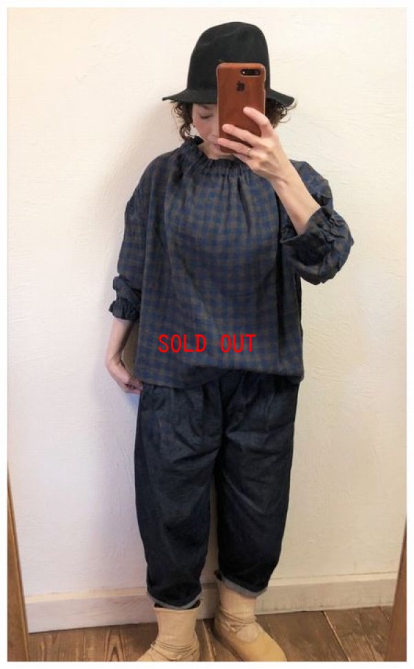 画像4: ichi(イチ）　ウールガーゼギンガムプルオーバー