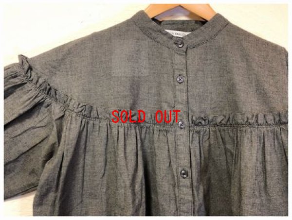 画像6: sun valley(サンバレー）　コットンウール平織り起毛千鳥ヨークギャザーブラウス