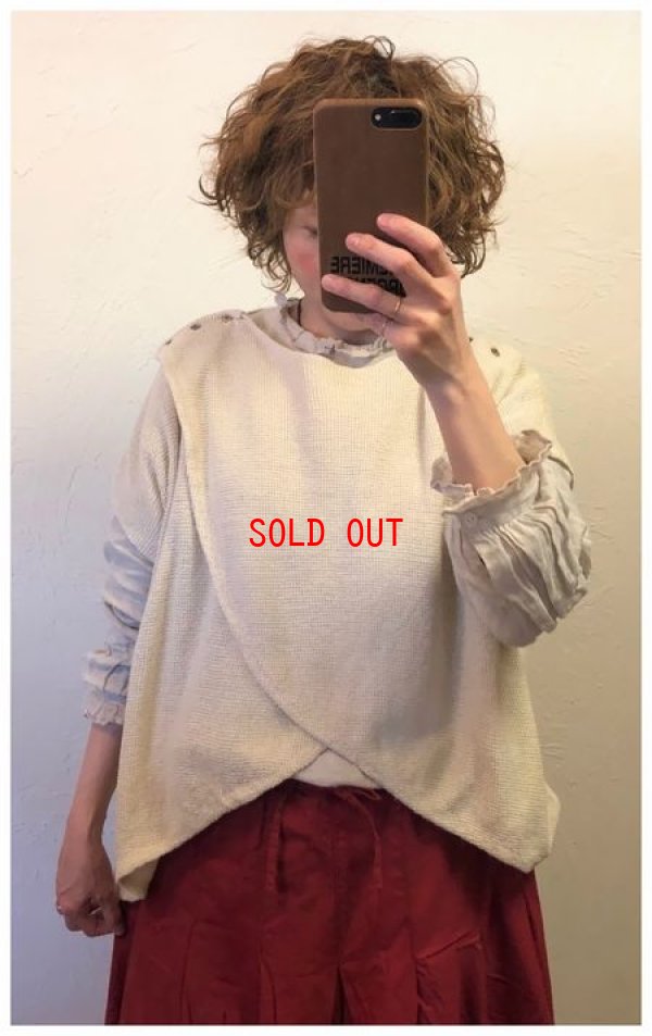 画像3: a+koloni(コロニー）　コットンリネンサーマルロングベスト