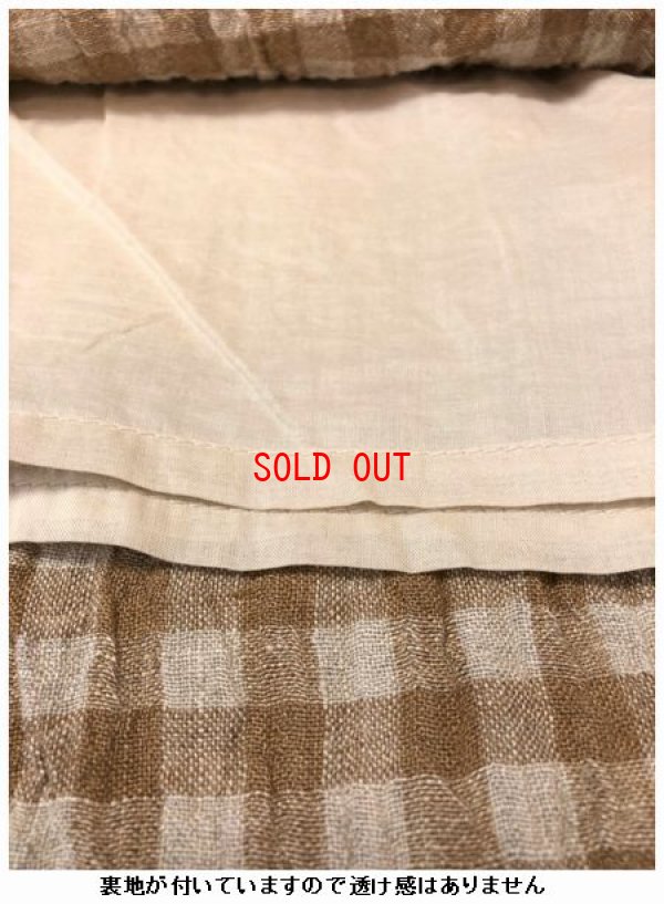 画像6: ichi/Aｎtiquite's(アンティークス）　リネン水撚りギンガムスカート　
