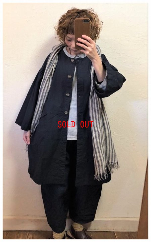 画像3: sun valley(サンバレー）　コットンタイプライター製品染めノーカラージャケット