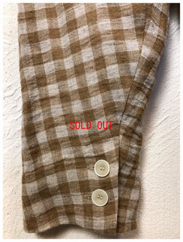 画像8: ichi Antiquite's(アンティークス）　リネン水撚りギンガムジャケット