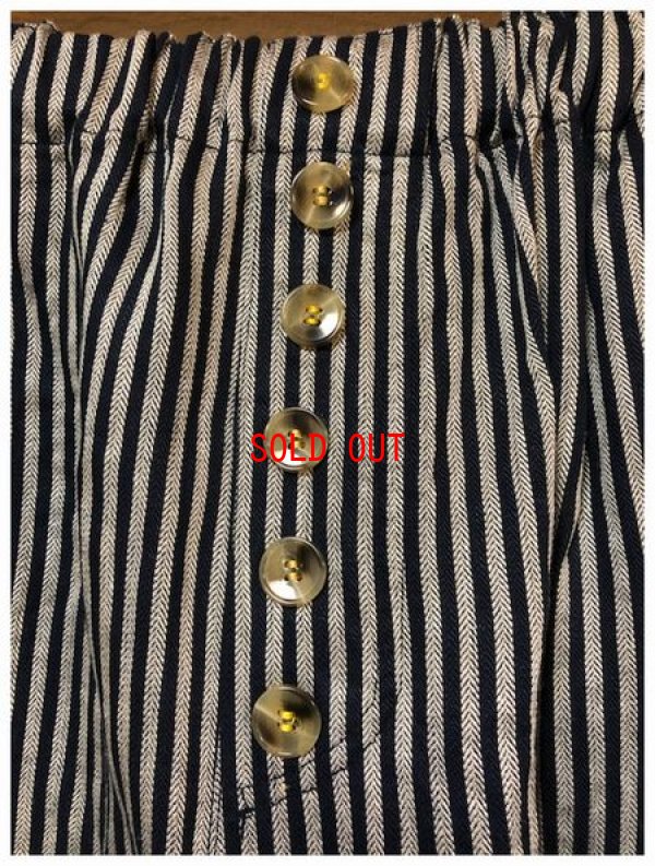 画像9: SORTE(ソルテ）　リネンストライプヘリンボーンイージーサルエルパンツ