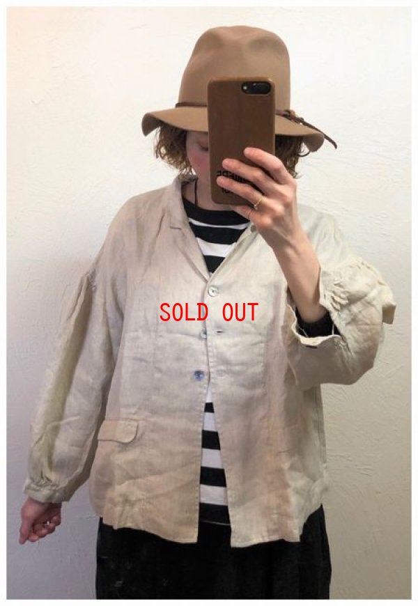 画像4: tukuroi(ツクロイ）　リネンラチネシャンブレーテーラードカラージャケット
