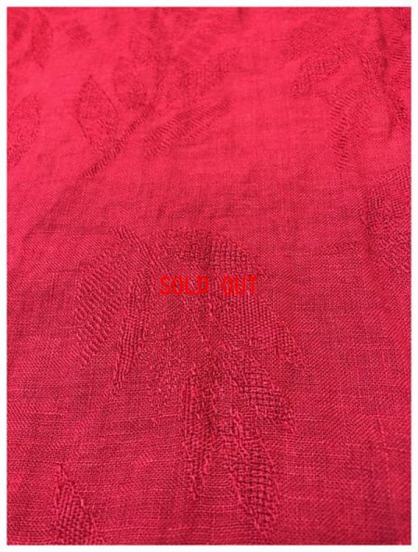 画像14: tukuroi(ツクロイ）　リネンジャガードリーフ柄製品染めワンピース