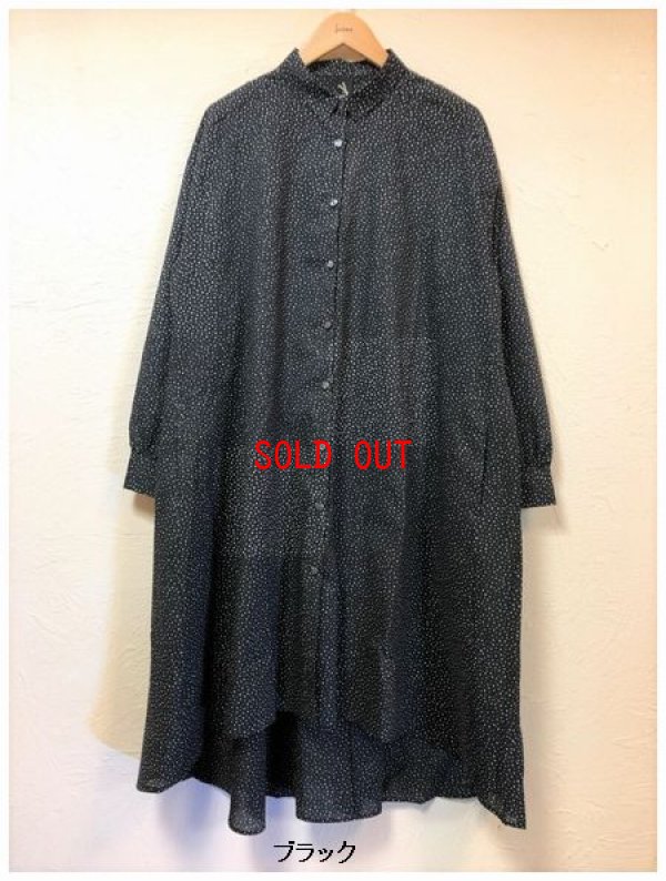 画像5: LUEUF(ルフ）　コットンローンランダムドットシャツワンピース