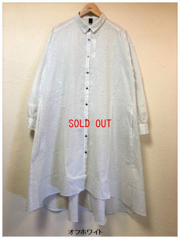 画像4: LUEUF(ルフ）　コットンローンランダムドットシャツワンピース