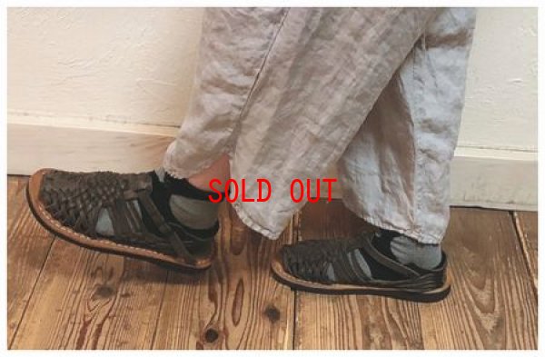 画像6: tukuroi(ツクロイ）　リネン綾織製品染め裾ラウンドパンツ