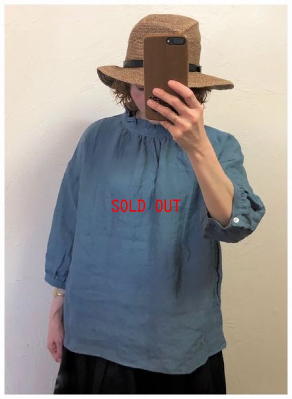 画像3: nachukara(ナチュカラ）　リネンスタンドフリルカラーブラウス