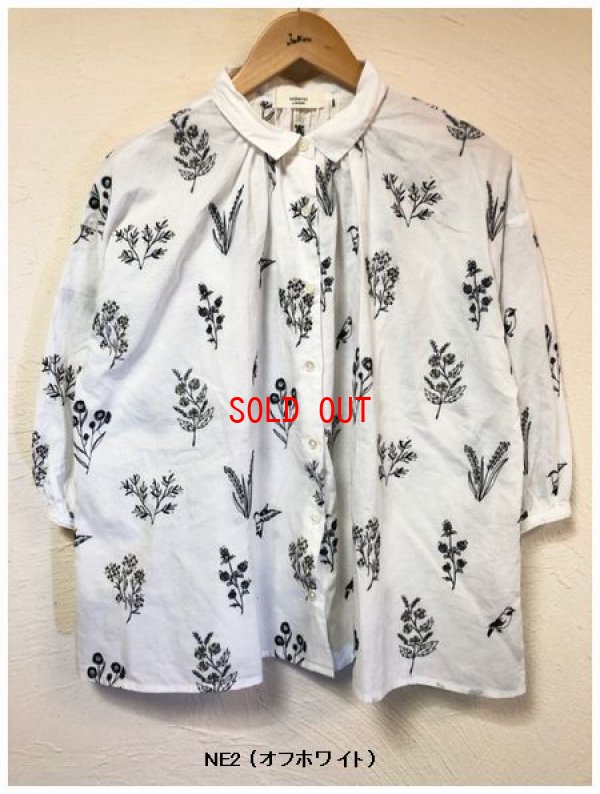 画像4: tukuroi(ツクロイ）　コットンリネンローン総柄刺繍ブラウス