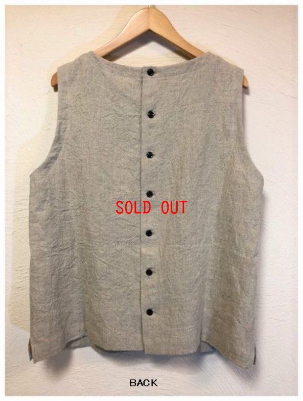 画像7: LUEUF(ルフ) リネンシャンブレートリプルウォッシュ後ろボタンベスト