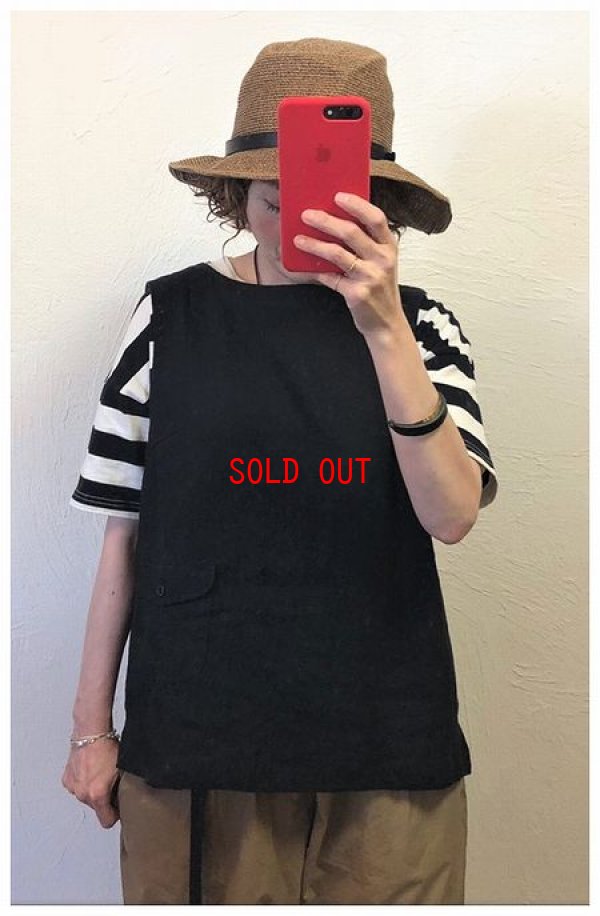 画像3: LUEUF(ルフ) リネンシャンブレートリプルウォッシュ後ろボタンベスト