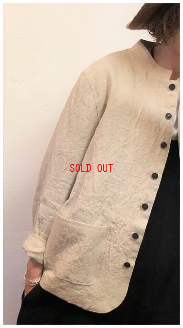 画像4: LUEUF(ルフ）　リネンシャンブレートリプルウオッシュスタンドカラージャケット