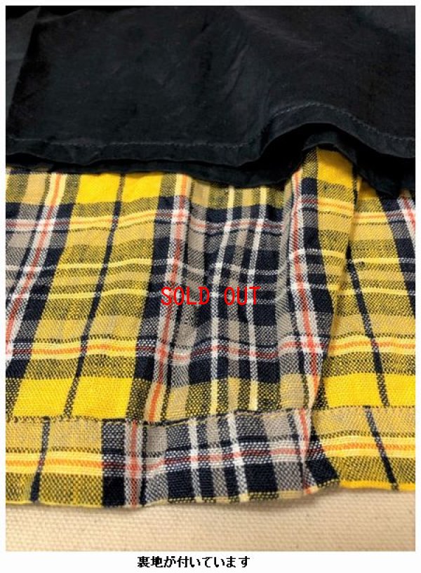 画像13: ichi Antiquite's(アンティークス）　リネンタータンチェックギャザースカート