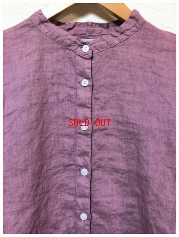 画像8: sun valley(サンバレー）　フレンチリネン製品染めスタンドブラウス