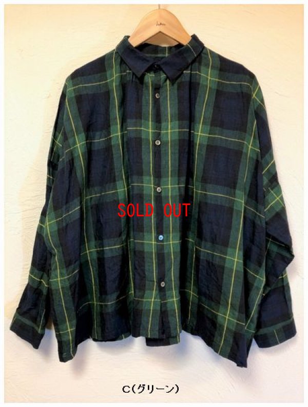 画像6: ichi/Antiquite's(アンテイークス）　リネンタータンチェックシャツ