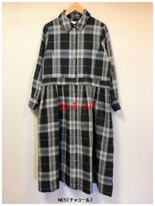 画像3: tukuroi(ツクロイ）　リネンチェックシャツワンピース