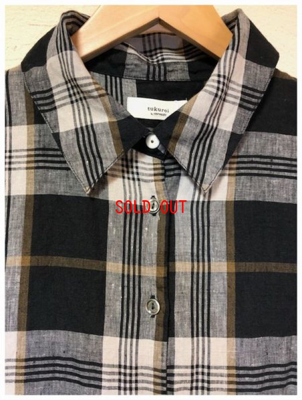 画像5: tukuroi(ツクロイ）　リネンチェックシャツワンピース
