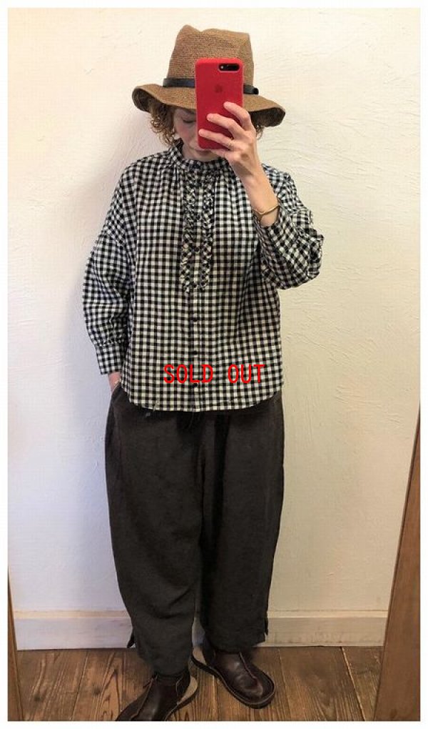 画像5: sun valley(サンバレー）　コットンリネンミニヘリンボーン起毛パンツ