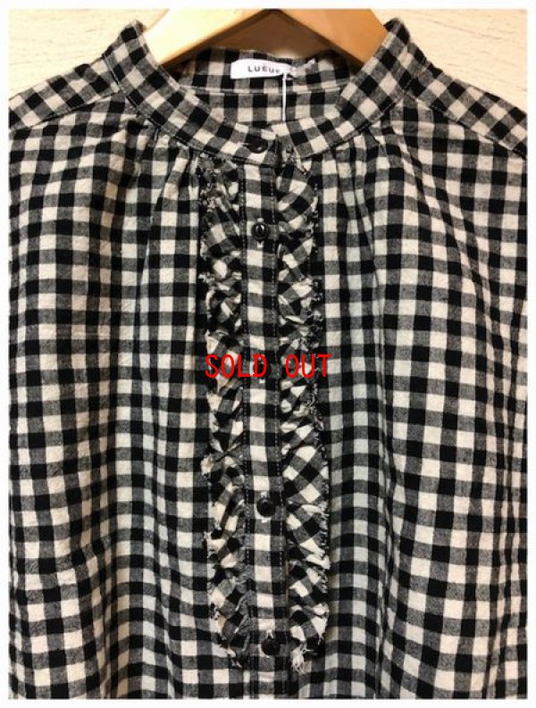 画像5: ＬＵＥＵＦ（ルフ）　コットンリネンギンガムチェックフリルブラウス