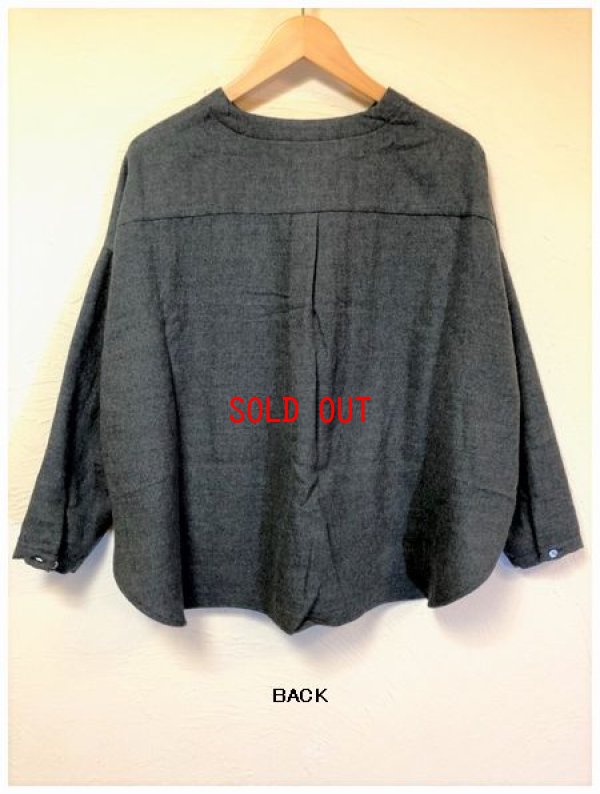 画像6: nachukara(ナチュカラ）　コットンウールノーカラーシャツ