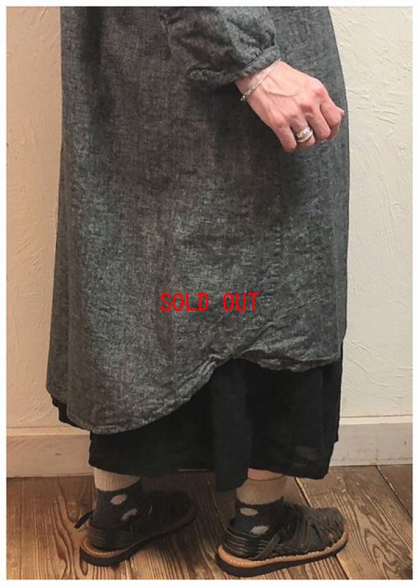 画像3: sabbatum(サバタム）　コットンリネン起毛切り替えワンピース