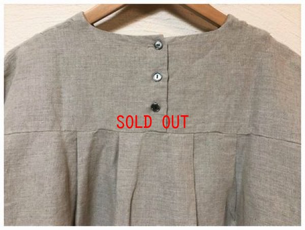 画像8: tukuroi(ツクロイ）　コットンリネン平織タックワンピース