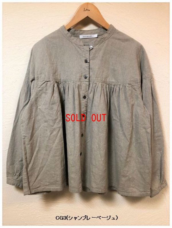 画像4: sun valley(サンバレー）　コットンリネン平織シャンブレーブラウス