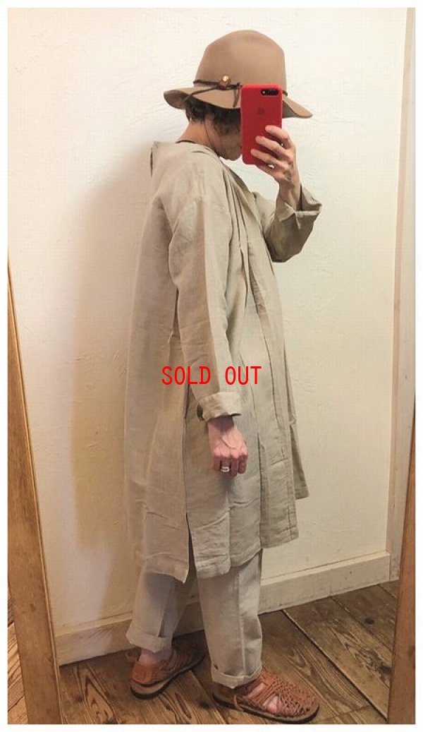 画像3: tukuroi(ツクロイ）　コットンリネン平織タックワンピース