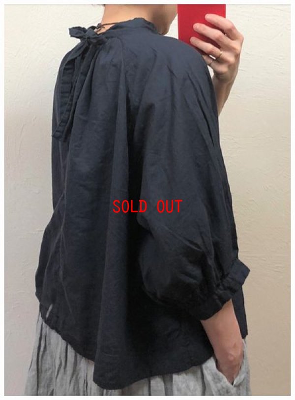 画像5: tukuroi(ツクロイ）　コットンリネンローン製品染めラグランスリーブブラウス