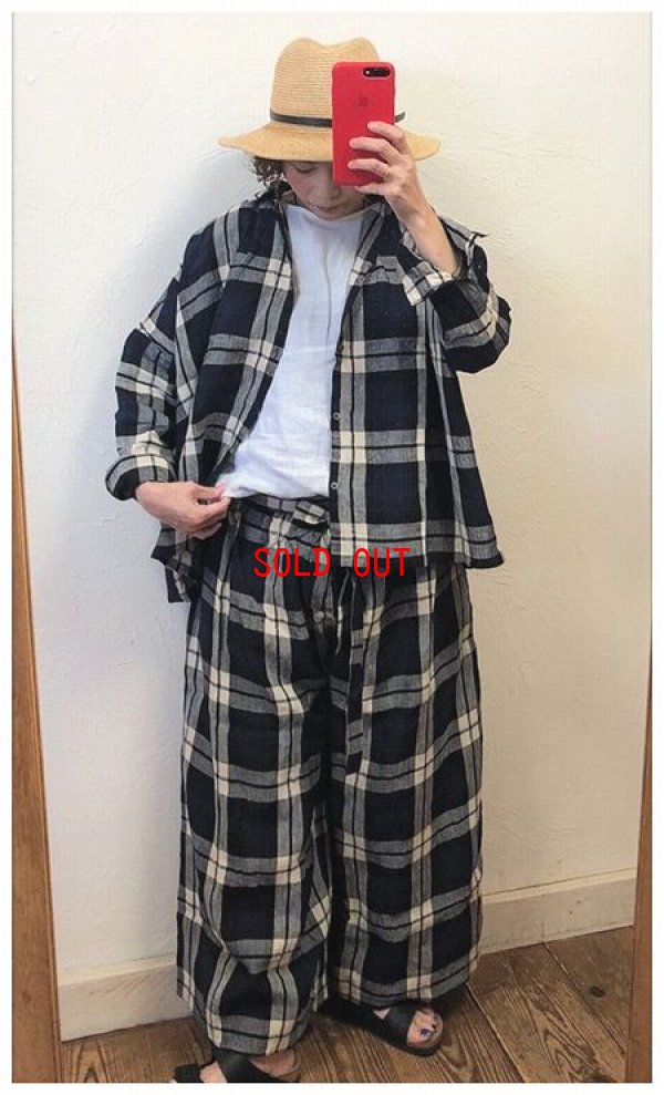 画像3: ichi/Antiquite's(アンティークス）　リネンタータンチェックパンツ