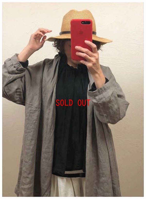 画像3: sun valley(サンバレー）　フレンチリネン製品染めドレープカーディガン