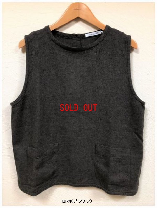 画像5: sun valley(サンバレー）　コットンリネン変則ダンガリー起毛クルーネックベスト