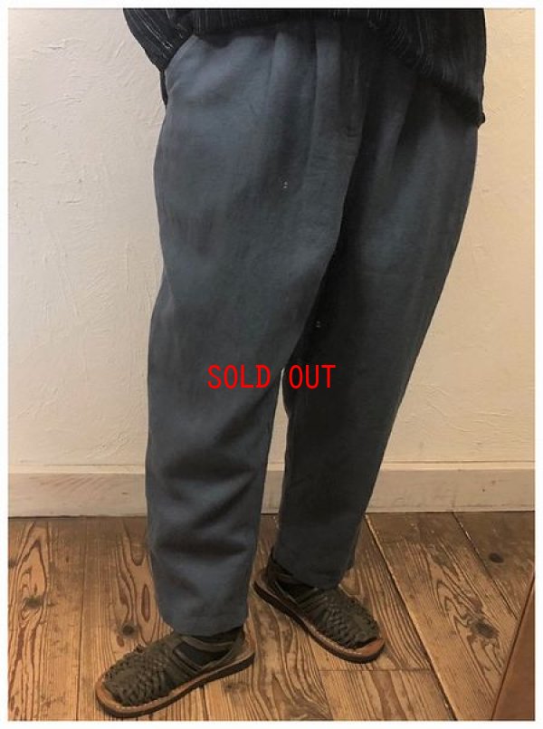 画像3: tukuroi(ツクロイ）　コットンリネン起毛ヘリンボーンテーパードパンツ
