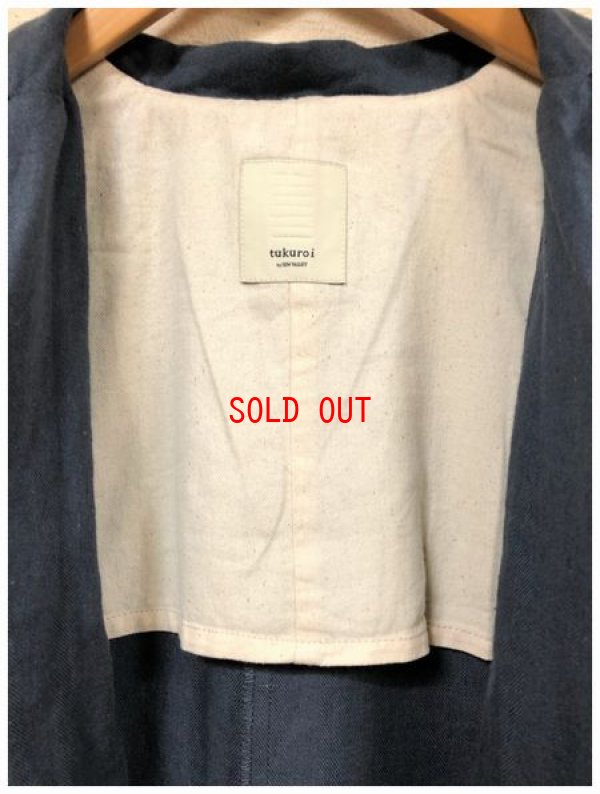 画像11: tukuroi(ツクロイ）　コットンリネン起毛ヘリンボーンテーラードジャケット